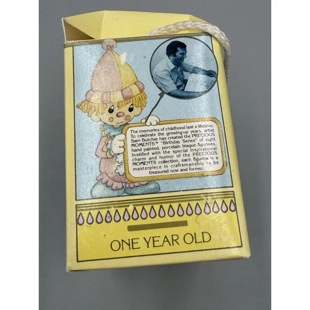 Vtg Precious Moments-Happy Birthday Little Lamb-1 YEAR OLD Birthday Train 15946